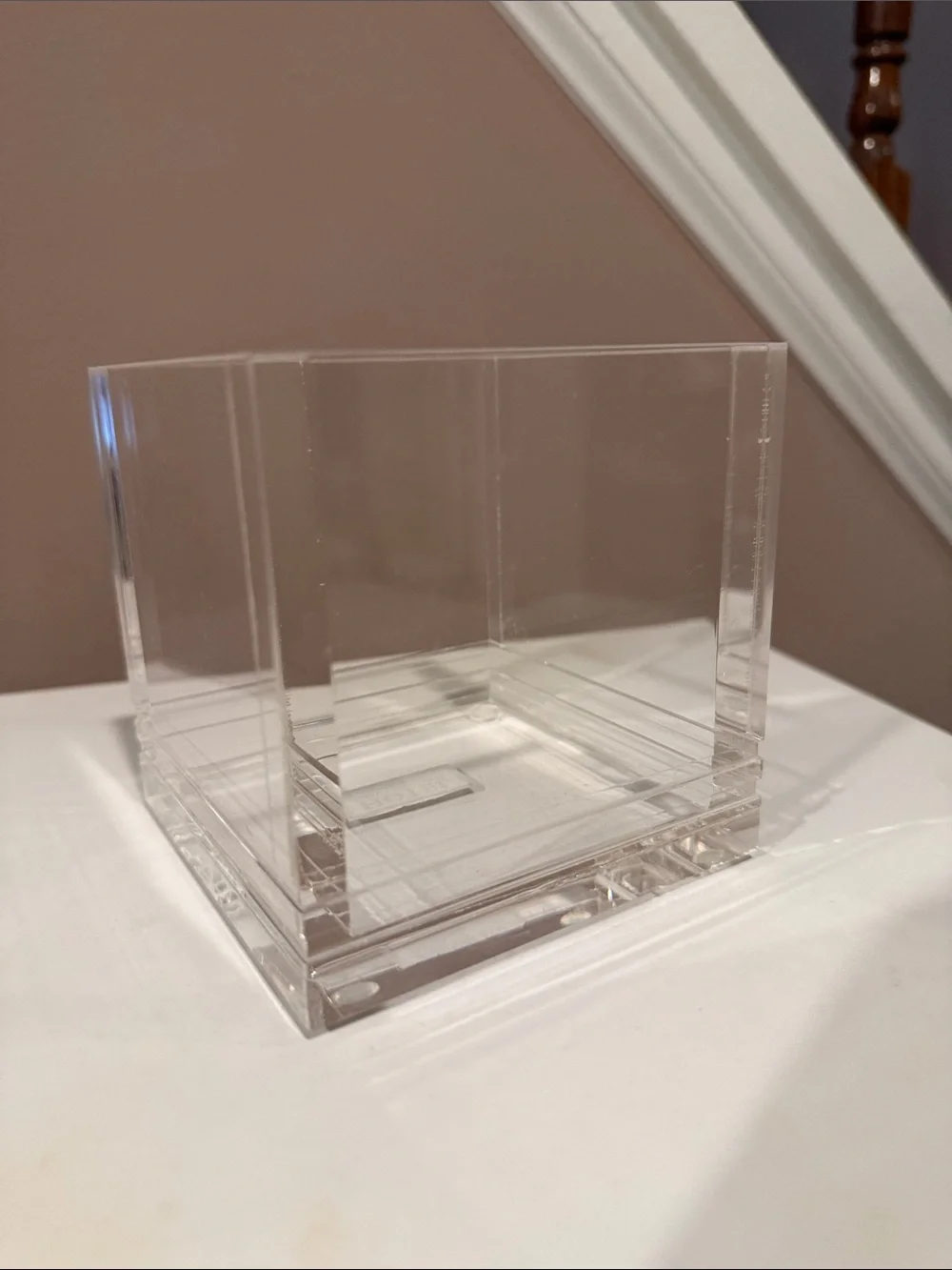 Clear Acrylic Square Makeup Brush & Organizer Holders, Set of 2